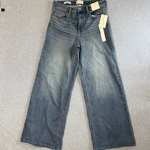 Universal Thread Wide Leg Jeans Boho 12 Blue NWT High Rise Everyday 014-09-6607